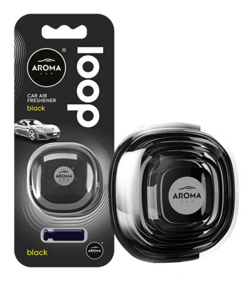 Black, Aroma loop Gel Vent Clip, Car Air Fresheners