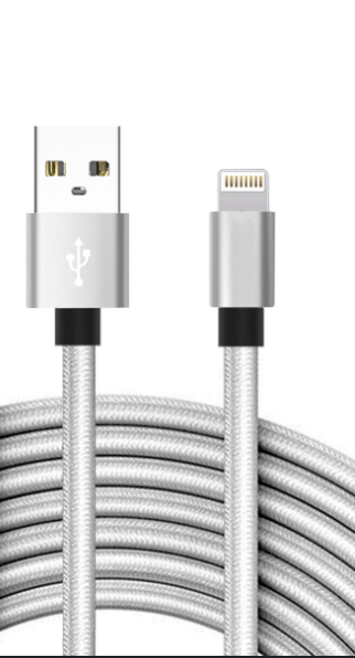 1.7A 10FT USB Cable for IOS, Color Silver