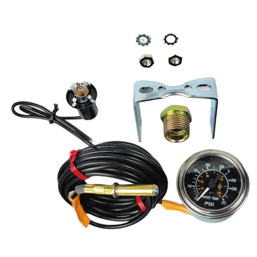 Water Temperature Gauge Mechanical 144in Tube Chrome Bezel