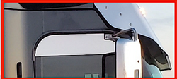 Top Of Door Trim. 7" Polished Finish, Chopped Look (Pair) S.s. fits Freightliner Century/Columbia