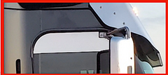 Top Of Door Trim. 7" Chopped Look (Pair) Fits Freightliner Century/Columbia S.Steel