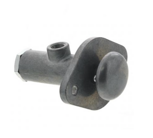 Air Control Valve HV-3 Foot Operated 1/4in-18 End Port 1/8in-27 Top Port 0.27in Diameter Mounting Holes