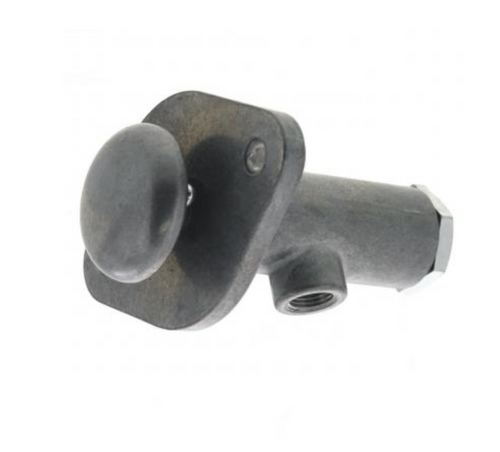 Air Control Valve HV-3 Foot Operated 1/4in-18 End Port 1/8in-27 Top Port 0.27in Diameter Mounting Holes