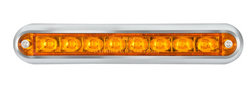 6.5" Surface Mount Pearl Marker & Turn LED Light Bar Amber/Amber