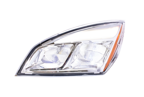 Chrome LED Headlight For 2018-2024 Freightliner Cascadia - Driver
