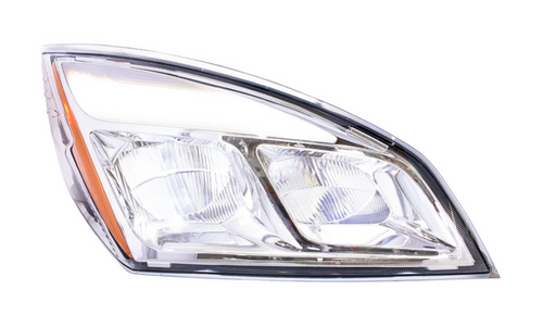 Chrome LED Headlight For 2018-2024 Freightliner Cascadia - Passenger