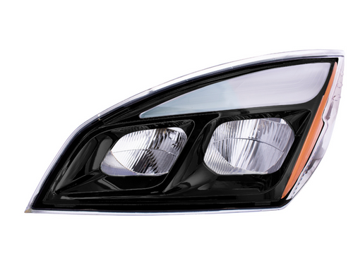 Black LED Headlight For 2018-2024 Freightliner Cascadia - Driver