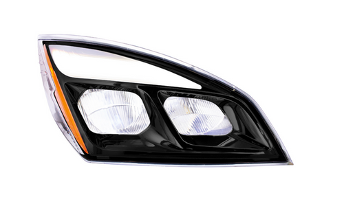 Black LED Headlight For 2018-2024 Freightliner Cascadia - Passenger