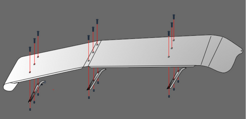 16" Visor Fits Peterbilt 579/567 Day Cab (Flat Top)