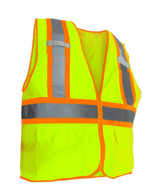 High Visibility Reflective Yellow Safety Vest-Large