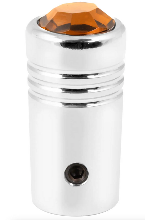 Amber Toggle Switch Extension 2-1/4 With Color Jewel 15/32" Inner dia with side screw