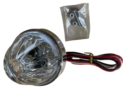 Glass Watermelon Flush Mount KIT Clear Lens (3 wires) 1157 (bulb not included)