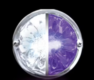 3.5" Jewel Style Low Pro Watermelon Hero Light White and Purple Light / Clear Lens