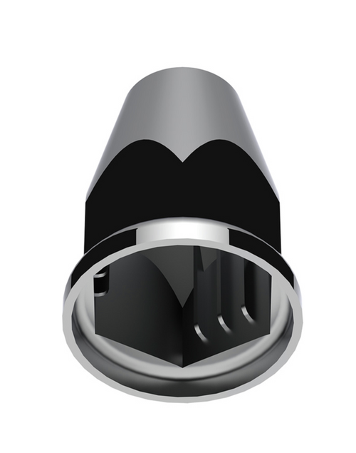 33mm X 2-3/4" Chrome Plastic Nut Covers W/ Flange - Push-On -Red Reflector (20 Pack $36.99