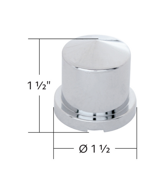 15/16" x 1 1/2" Pointed Nut Cover - Push-On (10/Pack)