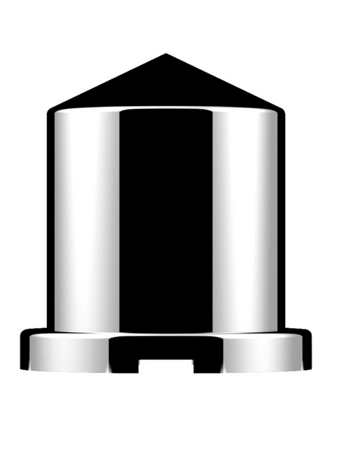 1-1/8" x 1-7/8" Chrome Plastic Pointed Nut Covers - Push-On (10-Pack)