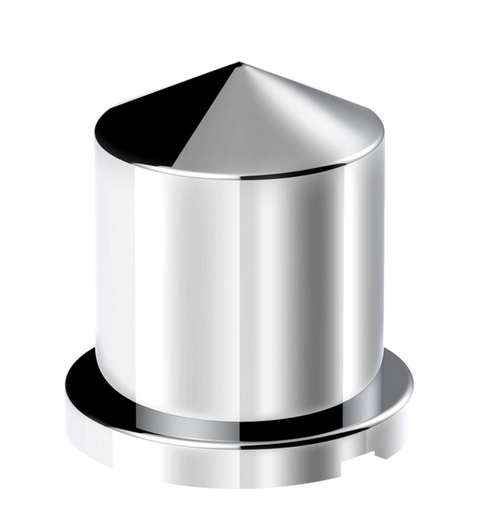 1-1/8" x 1-7/8" Chrome Plastic Pointed Nut Covers - Push-On (10-Pack)