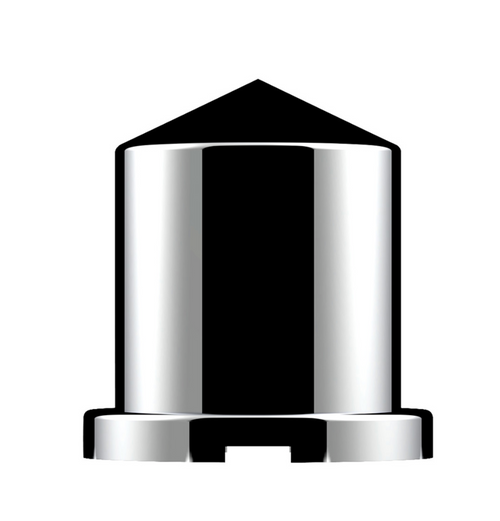 1-1/8" x 1-7/8" Chrome Plastic Pointed Nut Covers - Push-On (10-Pack)