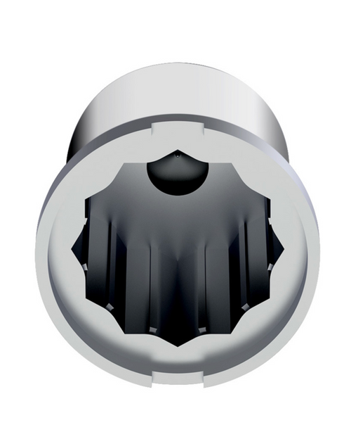 1-1/8" x 1-7/8" Chrome Plastic Pointed Nut Covers - Push-On (10-Pack)