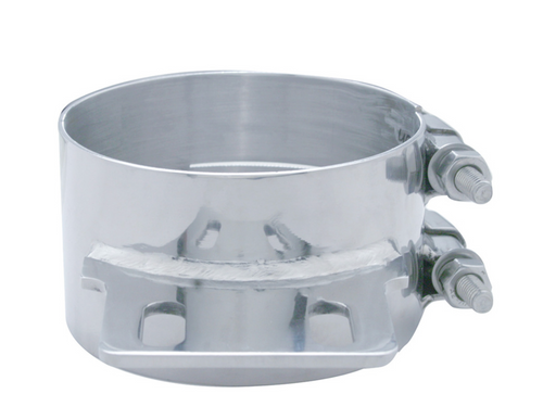 5" Stainless Butt Joint Exhaust clamp - Straight Bracket