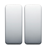 Stainless Steel Vent Door Cover - Plain (Card of 2) Fits Peterbilt 359, 377 and 379.