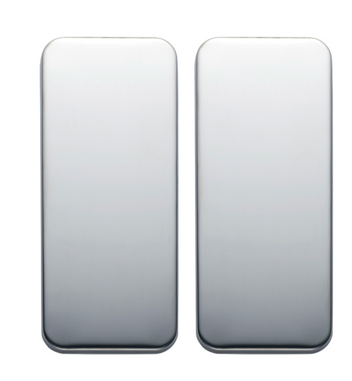 Stainless Steel Vent Door Cover - Plain (Card of 2) Fits Peterbilt 359, 377 and 379.