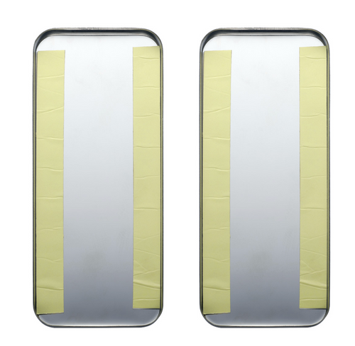 Stainless Steel Vent Door Cover - Plain (Card of 2) Fits Peterbilt 359, 377 and 379.