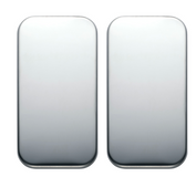 Freightliner Stainless Vent Door Cover - Plain (Card of 2) 8 3/4" X 4 1/2"