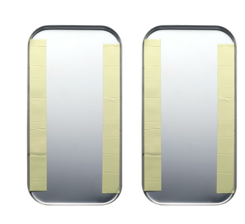 Freightliner Stainless Vent Door Cover - Plain (Card of 2) 8 3/4" X 4 1/2"