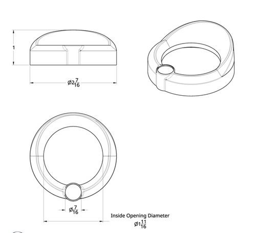  Blue Diamond Small Gauge Cover W/ Visor Fits Freightliner 