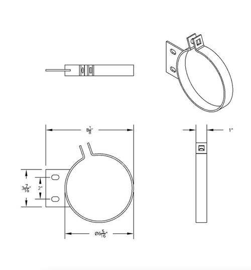 6" 304 Stainless Exhaust Clamp Fits Peterbilt