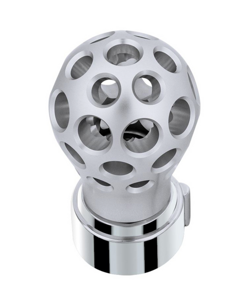 Thread-On Annodized Phoenix Style Ball Gearshift Knob With LED 9/10 Speed Adpater-Blue LED