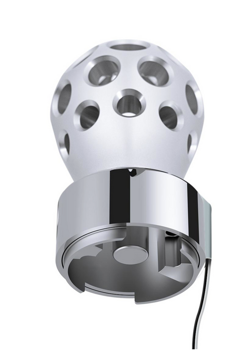 Thread-On Annodized Phoenix Style Ball Gearshift Knob With LED 9/10 Speed Adpater-Blue LED