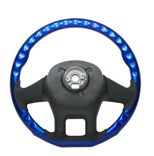 18" YourGrip Wood Candy Color Steering Wheel For 2012-2021 PB 579 & 2013-2021 KW T680-Indigo Blue