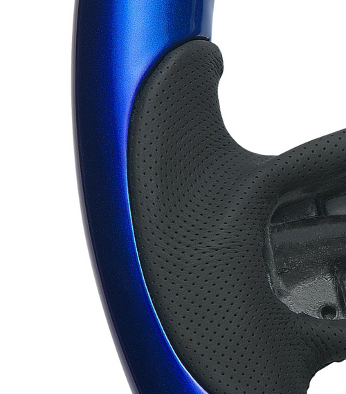 18" YourGrip Wood Candy Color Steering Wheel For 2012-2021 PB 579 & 2013-2021 KW T680-Indigo Blue