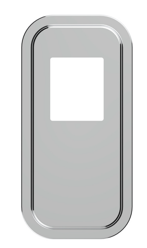 Stainless Shift Plate Cover - Short Hood 5 3/4" X 4 7/8" Opening fits Peterbilt