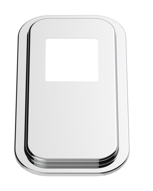 Stainless Shift Plate Cover - Short Hood 5 3/4" X 4 7/8" Opening fits Peterbilt