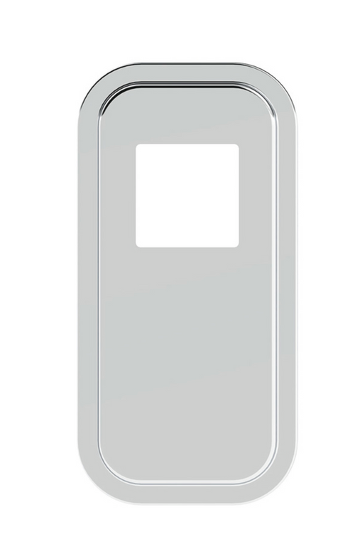 Stainless Shift Plate Cover - 4 3/4" X 4 3/4" Opening fits Peterbilt