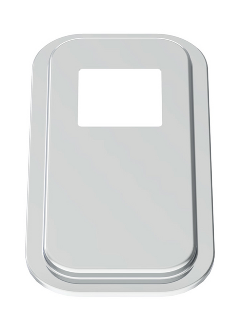 Stainless Shift Plate Cover - 4 3/4" X 4 3/4" Opening fits Peterbilt