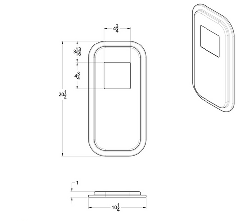 Stainless Shift Plate Cover - 4 3/4" X 4 3/4" Opening fits Peterbilt