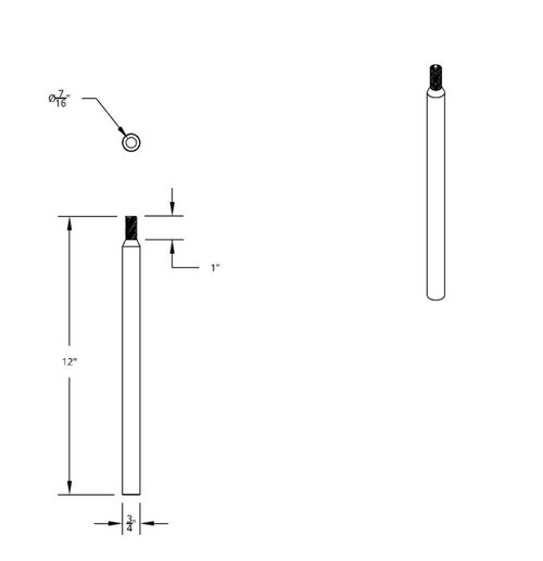 12" Skull Shifter Shaft Extender