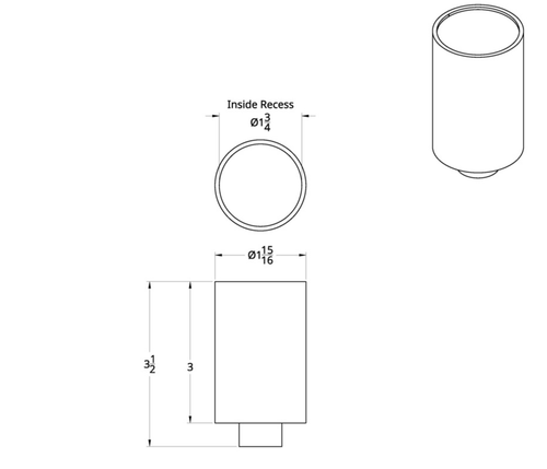 3" Air Valve Knob - US Flag