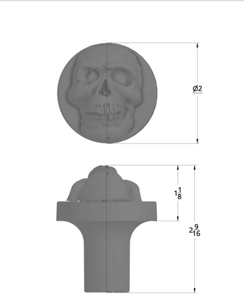 Skull Air Valve Knob - Emerald Green