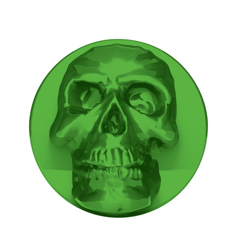 Skull Air Valve Knob - Emerald Green