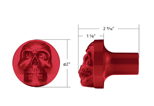 Skull Air Valve Knob - Candy Red