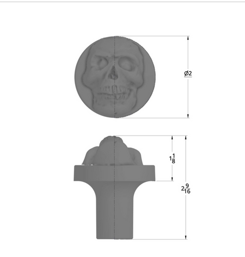 Skull Air Valve Knob - Candy Red