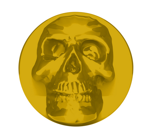 Skull Air Valve Knob - Electric Yellow