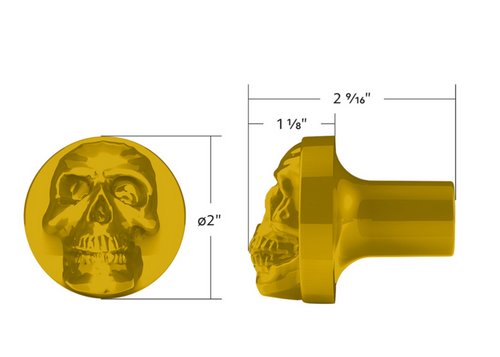 Skull Air Valve Knob - Electric Yellow