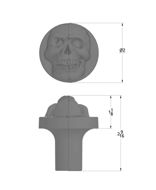 Skull Air Valve Knob - Electric Yellow