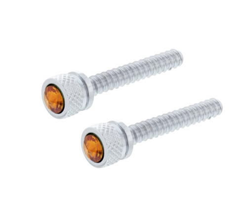 Chrome Long Dash Screw With Copper Diamond For Freightliner (2 Pack)